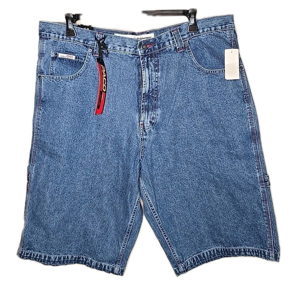 PACO Jean Company NWT Vintage  Y2K Men's Denim Shorts Stonewash Size 40 Skater